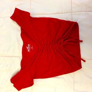 American Eagle red crop top